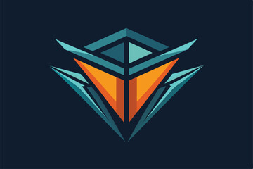 Poster - This artwork features a sleek, geometric design embodying the vibrant energy of modern techno music, Design a sleek and modern logo with a geometric representation of a battery icon