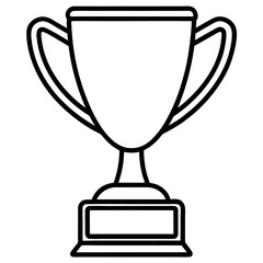 Wall Mural - Trophy Icon Vector with Clean Line Art Style