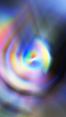 Poster - Abstract, Swirling, Iridescent Background With A Central Focus