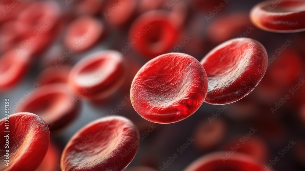 Red blood cells flowing through vein biology animation medical health ...