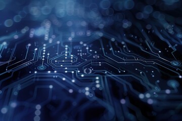 Fototapete - Abstract Circuit Board Technology Background
