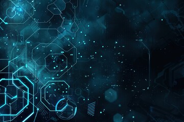 Fototapete - Abstract digital technology background