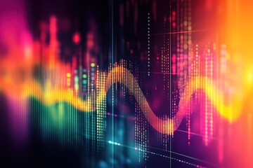 Poster - Abstract data visualization; vibrant colors