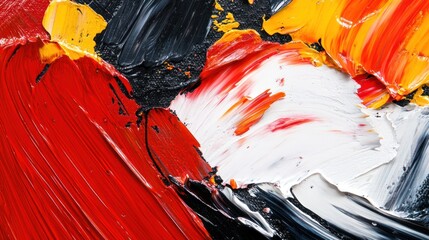 Poster - Abstract Oil Painting: A Symphony of Colors