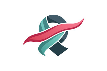 Poster - A creative logo design features a stylized letter s intertwined with ribbon shapes in vibrant colors, Craft a minimalist logo representing a modern wristwatch