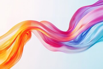Poster - Abstract colorful flowing fabric design
