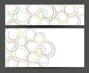 Poster - Abstract Circular Colorful Shapes Banners. Backgrounds and textures for graphic design vector art