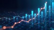 © Viktor - Dynamic financial data graphic displays increasing investment trends. Digital chart illustrates surging stock market performance. Information visualized as abstract graph with growing bars, lines.