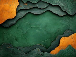 Poster - Captivating abstract composition with a marble inspired surface featuring mesmerizing organic patterns natural flowing waves and impressionist style textured brushwork in a tranquil