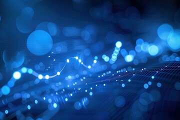 Poster - Abstract blue data visualization background