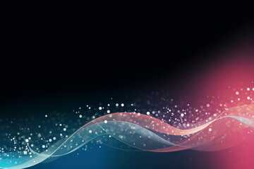 Wall Mural - abstract blue wave background with glowing lines for winter design,generated by ai