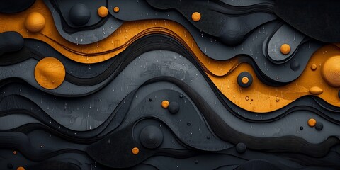 Poster - Mesmerizing Fluid Topographic Weather Map   Vivid Digital of Dystopian Landscapes