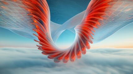 Poster - Dazzling abstract imagery with rhythmic iridescent structures in a captivating kaleidoscopic digital art layout  Vibrant dynamic and by the abstract futurist movement