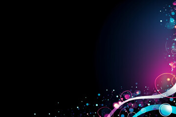 Wall Mural - glowing abstract lines in blue and gold with motion and energy,generated by ai
