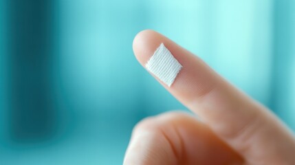 Close-Up of Bandaged Finger After Treatment