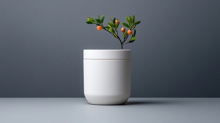 Poster - High end White Paper Container for Premium Product Showcase with Crisp Edges Subtle Patterns Matte Coating Understated Branding and Elevated Minimalist Contemporary Design