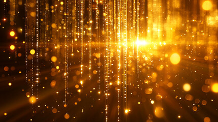 Poster - abstract representation of cyberspace matrix featuring falling digital lines resembling binary code 