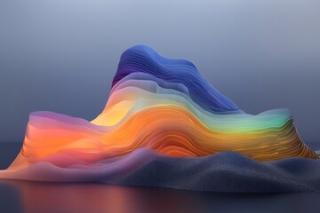 Poster - Breathtaking Dynamic Topographical Rainfall Data Visualization with Surging Fluid Streams Vibrant Chromatic Palette