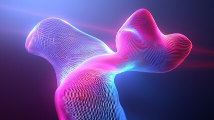 Poster - Prismatic Light Dance with Oscillating Quantum Structures   Visually Striking Digital Artwork featuring Intricate Geometric Patterns Vibrant Color Spectrum Mesmerizing Luminous Phenomena