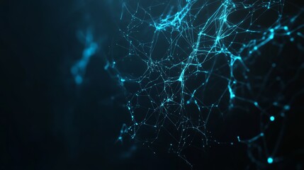 Aufkleber - Medical plexus network forming complex structure with interconnecting lines and dots evolving on a dark background, symbolizing innovation in healthcare and scientific discovery