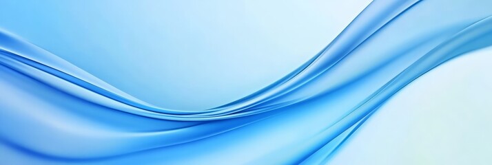 Poster - Abstract blue wave design flowing smoothly and creating empty space for text or design elements, perfect for backgrounds, banners, and presentations