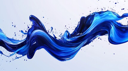 Poster - Graceful Ink Paint Creation with Open Space for Text