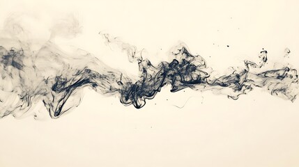 Poster - Gentle Ink Paint Expression with Text Area Reserved