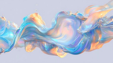 Poster - Gentle Ink Paint Expression with Text Area Reserved