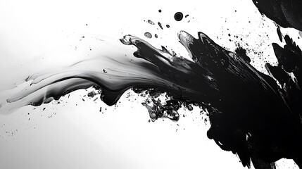 Poster - Gentle Ink Paint Expression with Text Area Reserved