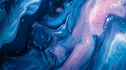 Poster - Lively Ink Paint Artwork with Clear Text Overlay Area