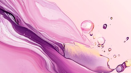 Poster - A smooth, flowing abstract ink blots with a large, clear area for text