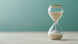 © Maria - Hourglass as time passing concept for business deadline, urgency and running out of time.  Sandglass.