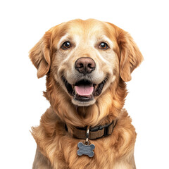 Wall Mural - Friendly golden retriever with joyful expression