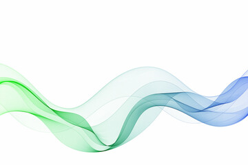 Leinwandbilder - abstract vector wave. Green, and blue colors. layout for presentation. Eps 10
