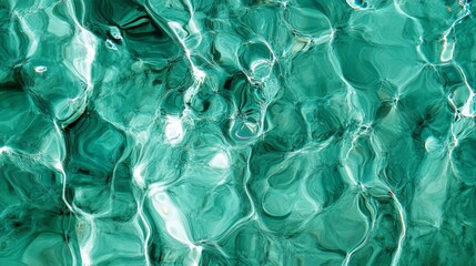 Poster - Turquoise water surface is creating abstract patterns reflecting sunlight, making a beautiful and unique design perfect for backgrounds, banners, or any project needing a touch of nature's artistry