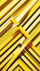 Bright yellow diagonal stripes arranged in a crisscross pattern on a yellow pattern background