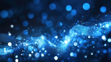 Poster - Abstract digital background featuring glowing circuit patterns in blue hues, representing technology and innovation.