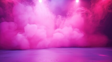 Wall Mural -  Empty Pink Stage created with Generative AI Technology, ai, generative