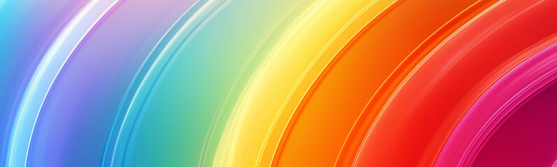 Poster - Colorful abstract background with flowing rainbow lines creating dynamic composition