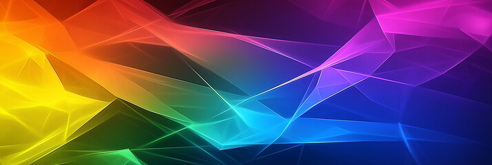 Leinwandbilder - Colorful abstract background forming a rainbow spectrum with geometric shapes