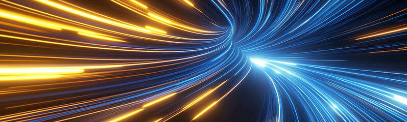 Aufkleber - Abstract light trails speeding through time and space, creating a dazzling vortex
