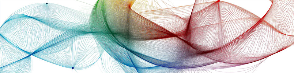 Poster - Colorful abstract lines flowing and creating dynamic patterns