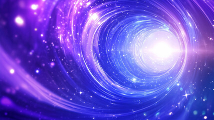 Poster - Vibrant cosmic swirl with glowing light at center