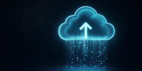 Poster - Cloud computing uploading data stream to digital network storage