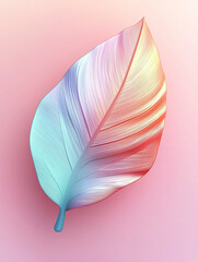 Aufkleber - Pastel colored leaf showing veins creating a stunning visual effect