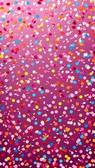 Sticker - Scattered confetti pattern background in pink pattern background