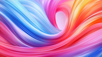 Poster - Vibrant waves of color create an abstract swirling pattern