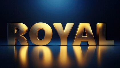 Poster - Golden Royal Typography with Reflective Effects