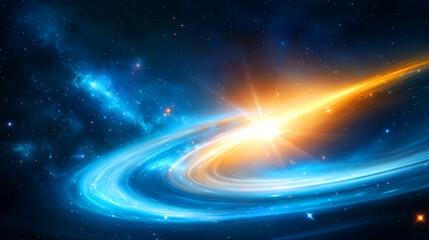 Wall Mural - Stunning galaxy with vibrant colors and swirling gases