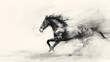 © Ethel - Dynamic Sketch of Galloping Horse Capturing Strength and Freedom in Fluid Lines